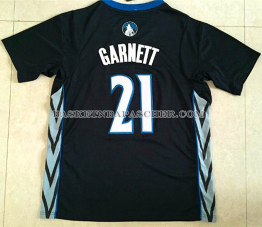 Maillot Manche Courte Minnesota Timberwolves Garnett Noir